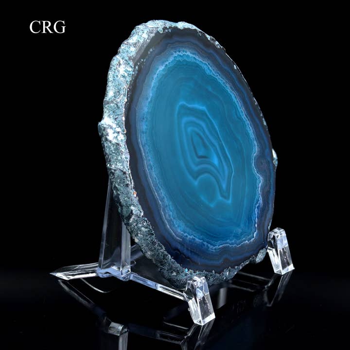 Crystal River Gems LLC - Wholesale Decorative Tabletop Object - QTY 1 - Small Plastic Slab Stand / 2.5" x 2"1