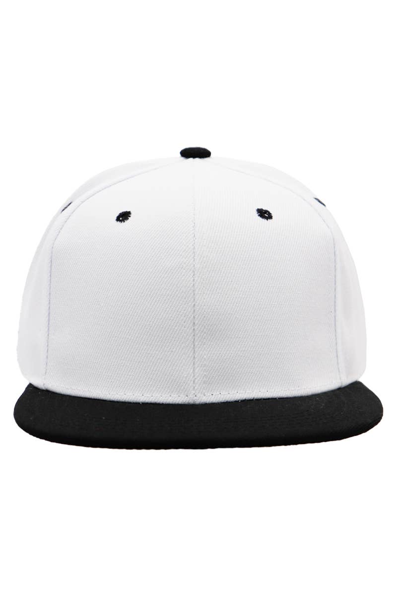 Cap Zone - Wholesale Flat Brim Cap - Unisex - Two Tone Twill Snap Back Flat Bill Cap5
