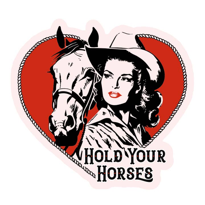 Autocolante de Vinil de Alta Qualidade Amor Ocidental Cavalo Cowgirl Fofo por atacado de Juju and Moxie