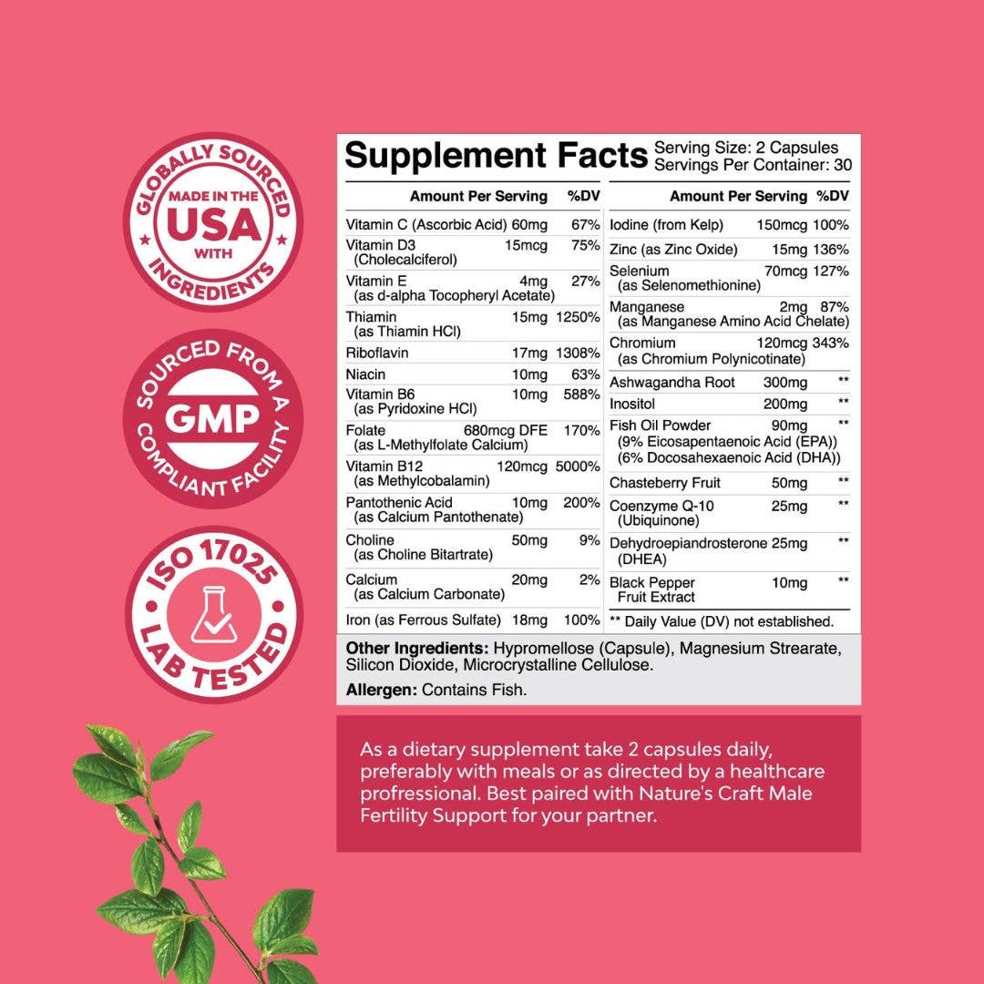 Nature's Craft - Wholesale Oral Supplement/Vitamin - Prenatal Multivitamin Supplement – Women’s Wellness, 180ct2