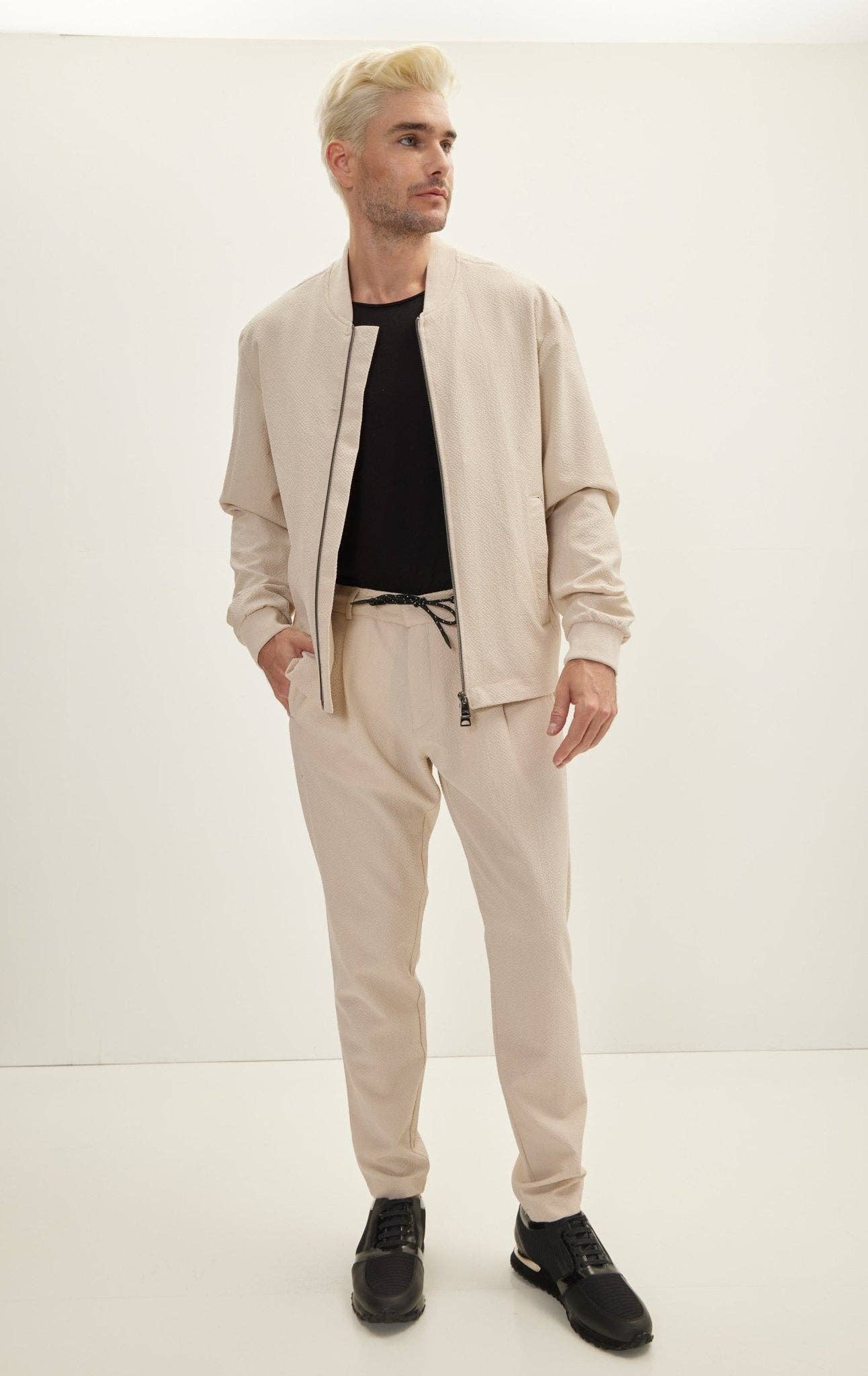 PIETRA Giacca bomber da uomo Waffle Stretch Beach Day - Stone in vendita all'ingrosso su Faire3