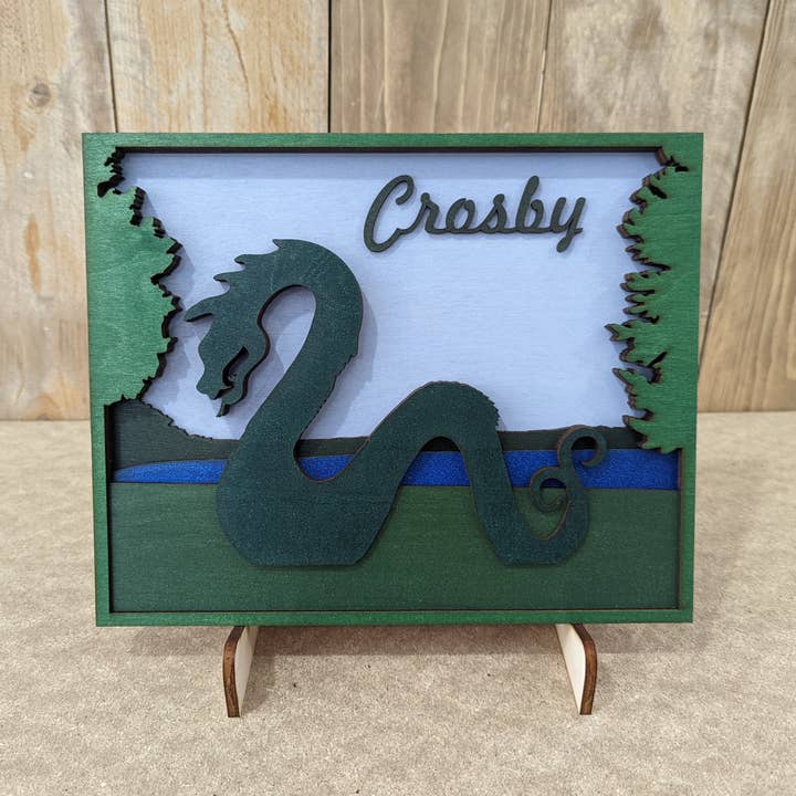 Layered Crosby Serpent Art MEDIUM size 8.5" x 10.5" for wholesale by Knit and Nailed