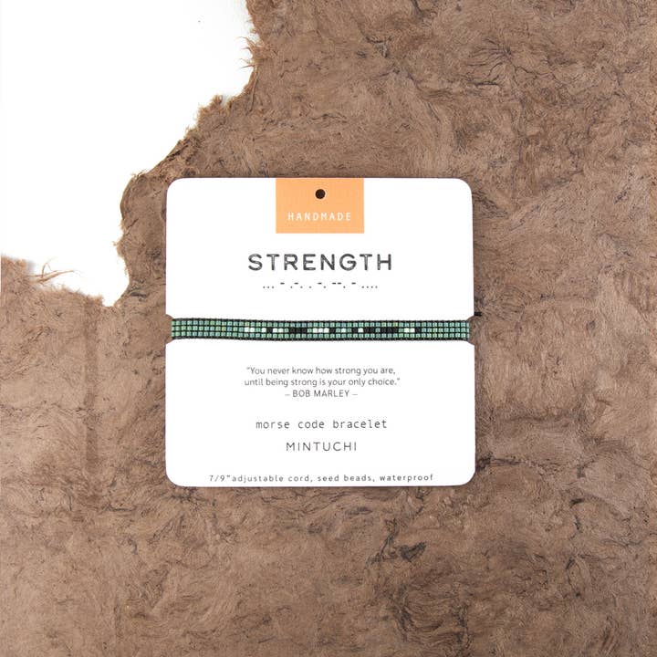 Grüne Morsecode-Armbänder für Damen und Herren für den Großhandel von MINTUCHI