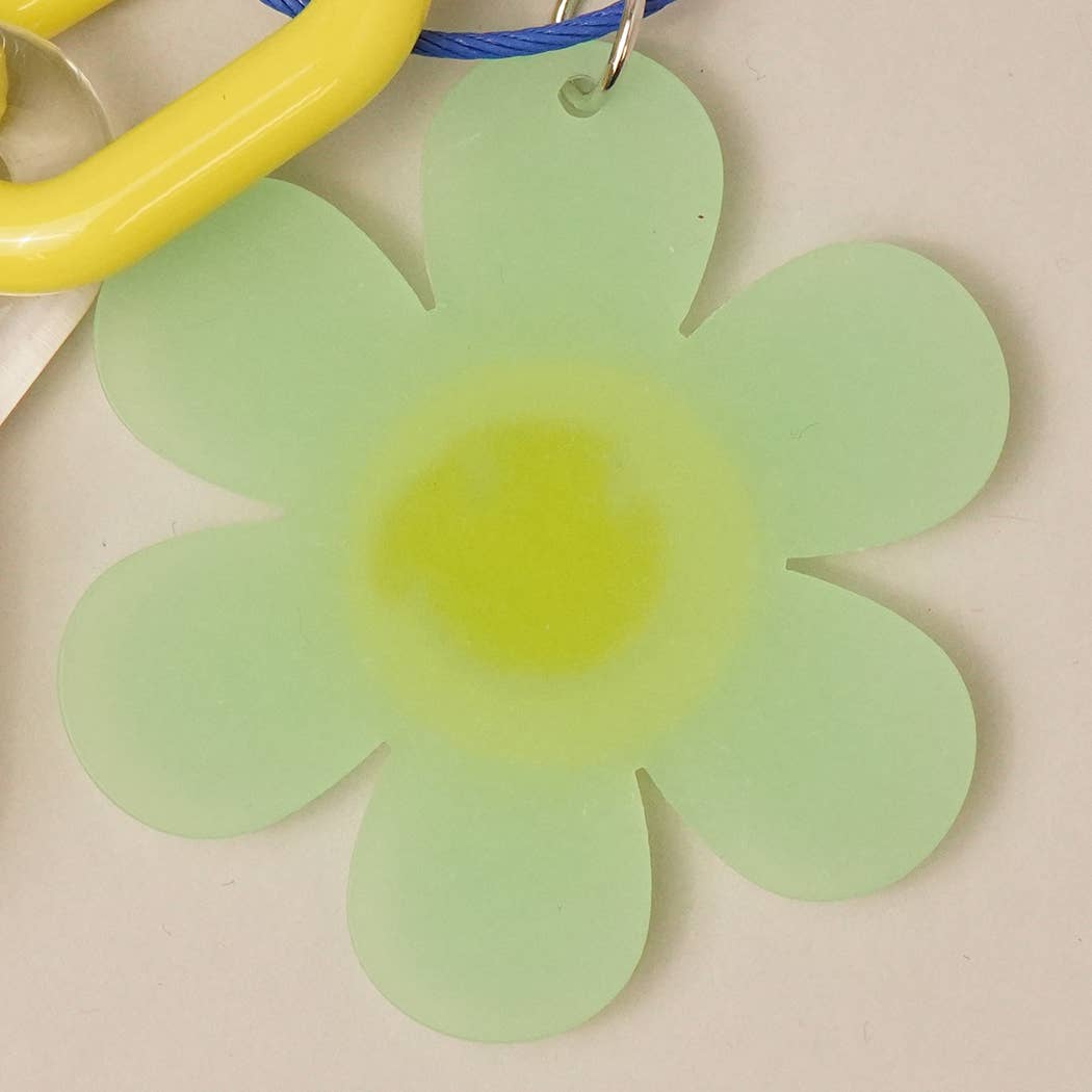 Fashion City - Wholesale Keychain - Women's - Happy Face Flower Chunky Chain Keyring Bag Charm6