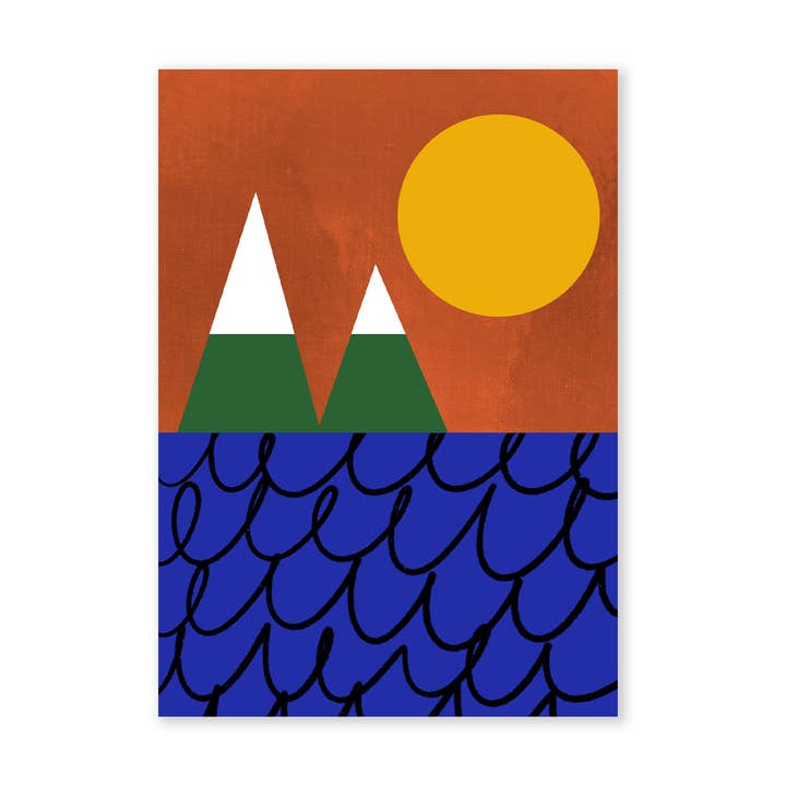 Mountains Card for wholesale by Molly Bland