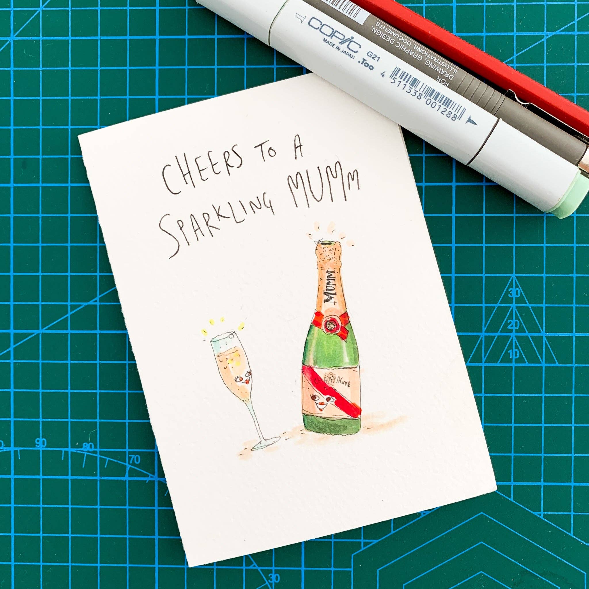 Well Drawn - Vente Carte pour la fête des Mères - Hommage à une maman pétillante3