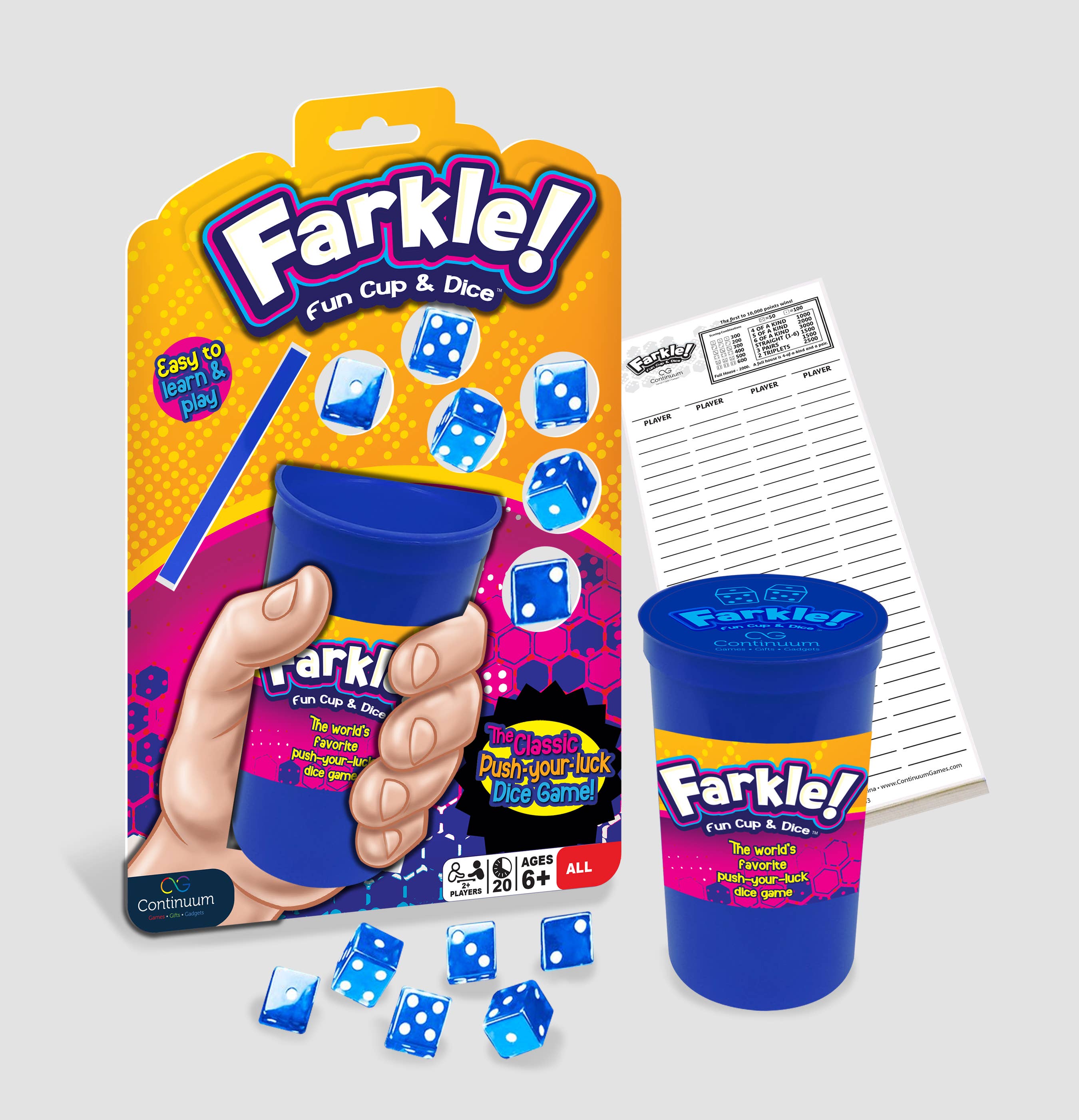 Continuum Games - Wholesale Dice - Farkle! Fun Cup & Dice1