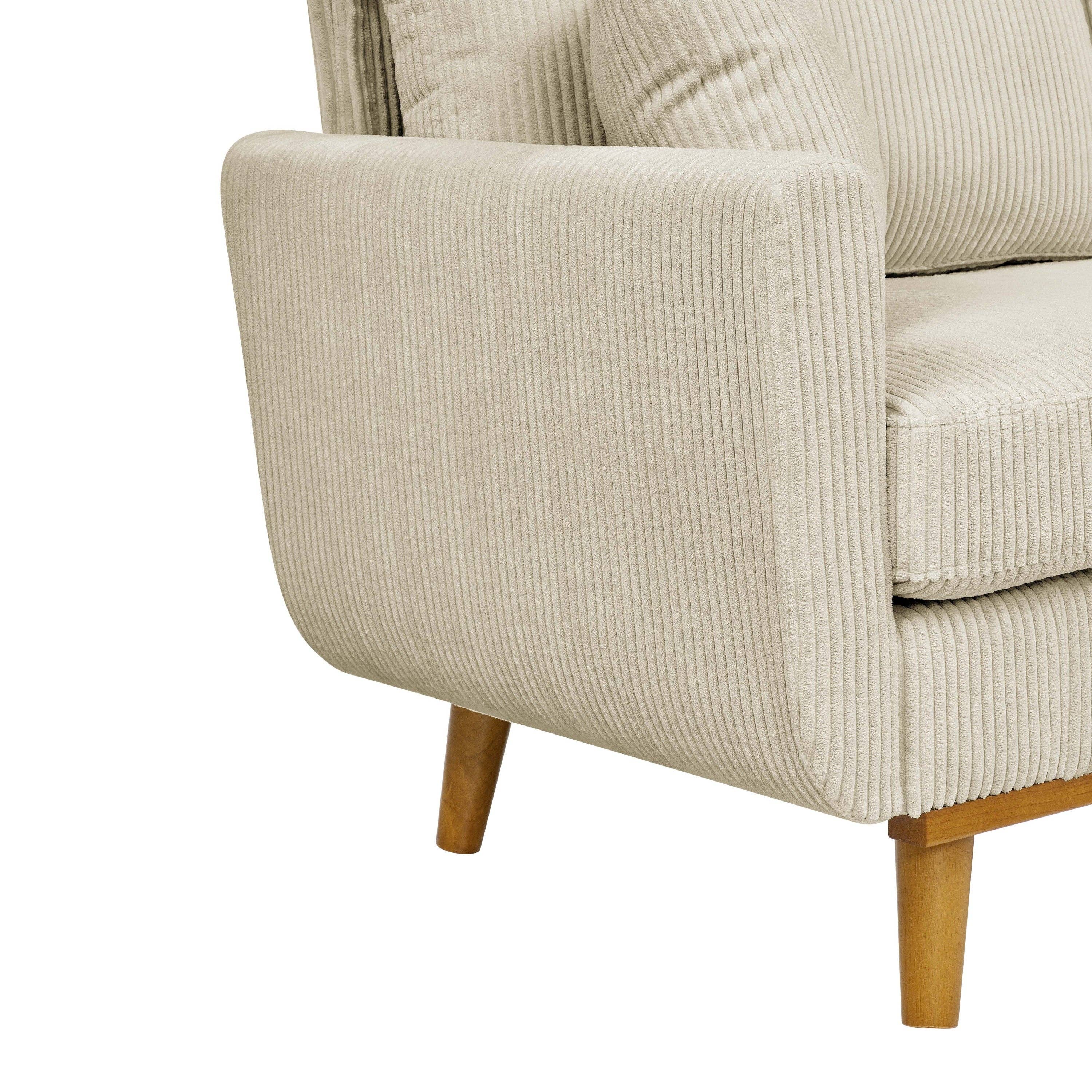 39F Inc. - Wholesale Sofa - Asher Mid-Century Corduroy Sofa, 5-Color, 2-Seat8