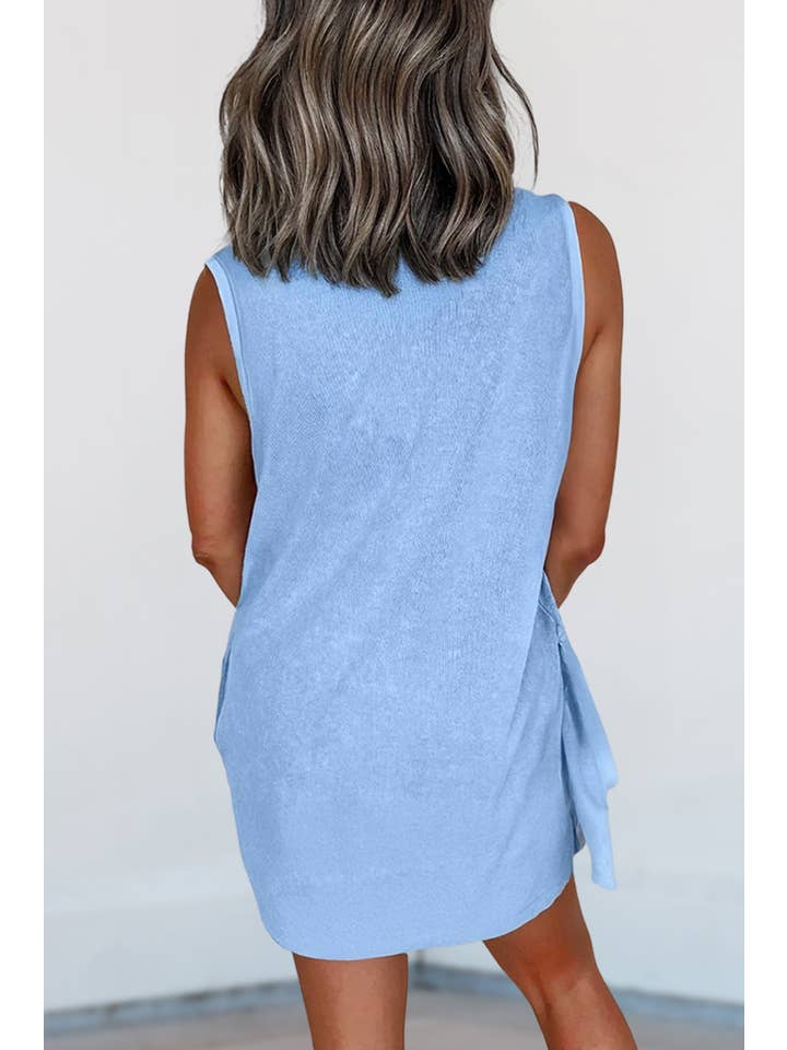 Aapparella - Wholesale Dress - Women's - Mineral Wash Tank Mini Dress with Pockets | S-XL