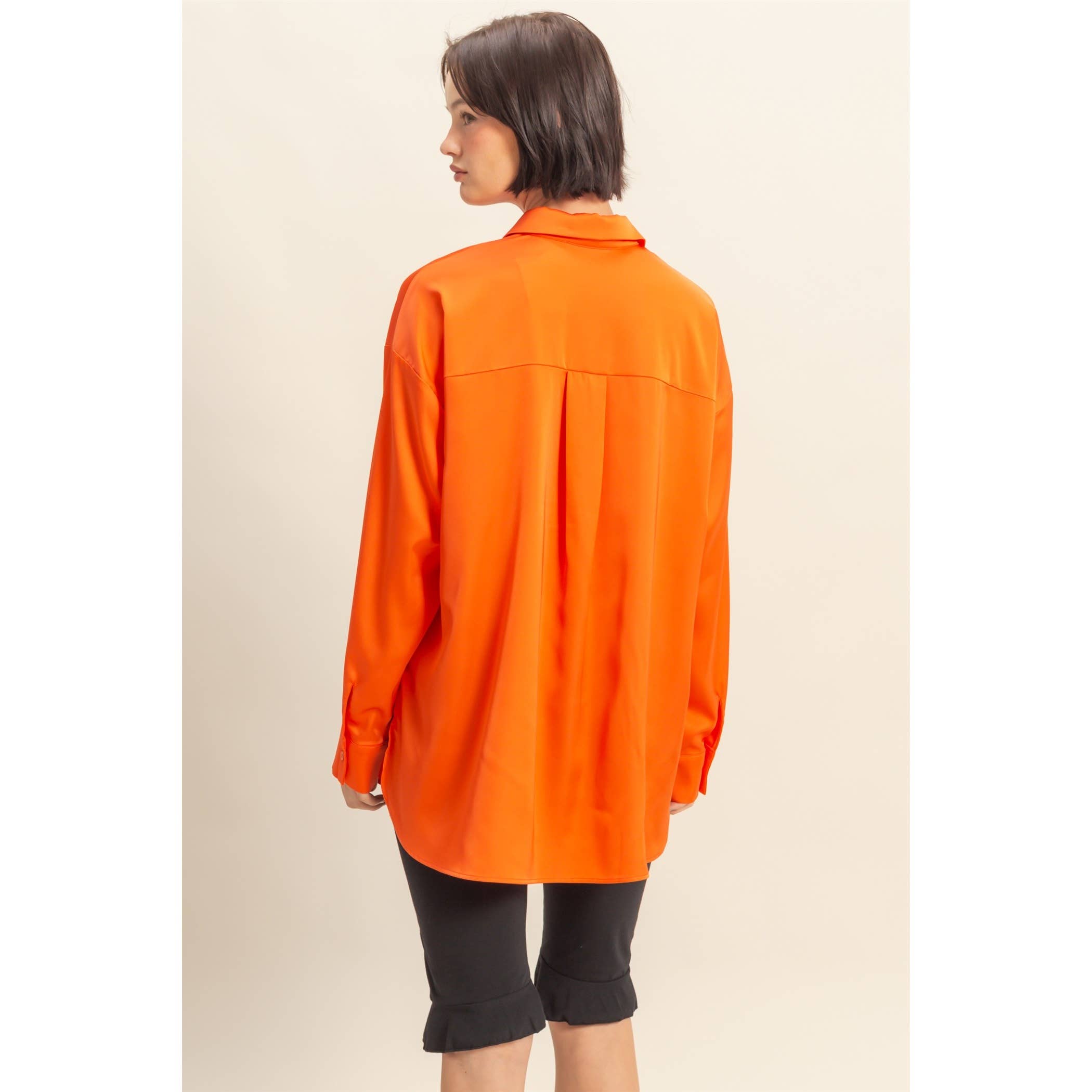 HYFVE - Venta al por mayor Blusa - Mujer - Camisa de satén de manga larga y corte holgado9