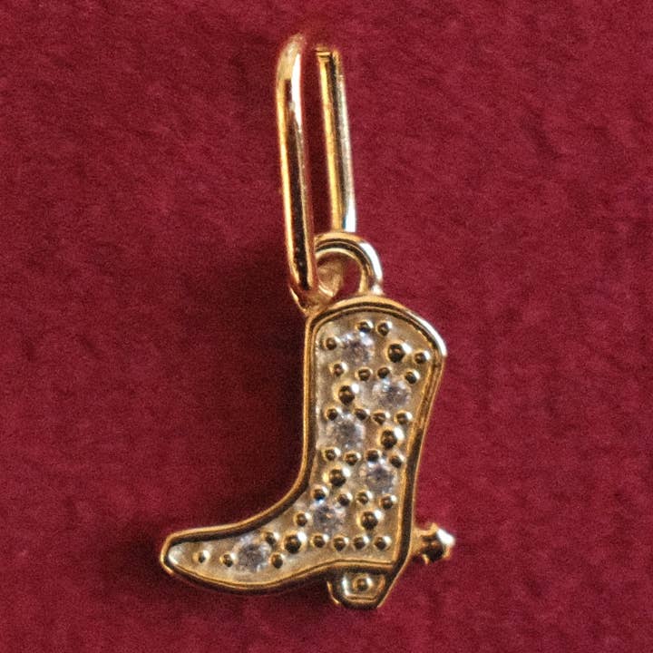 CHARM BOTTES DE COWBOY - OR pour la vente par fyb jewelry