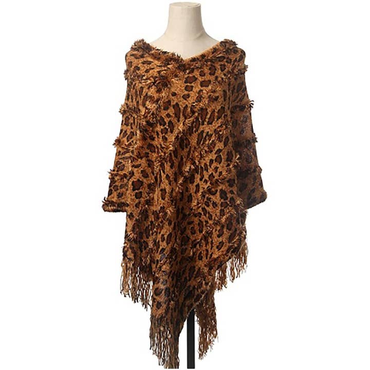 Poncho imprimé léopard pour la vente par Funteze