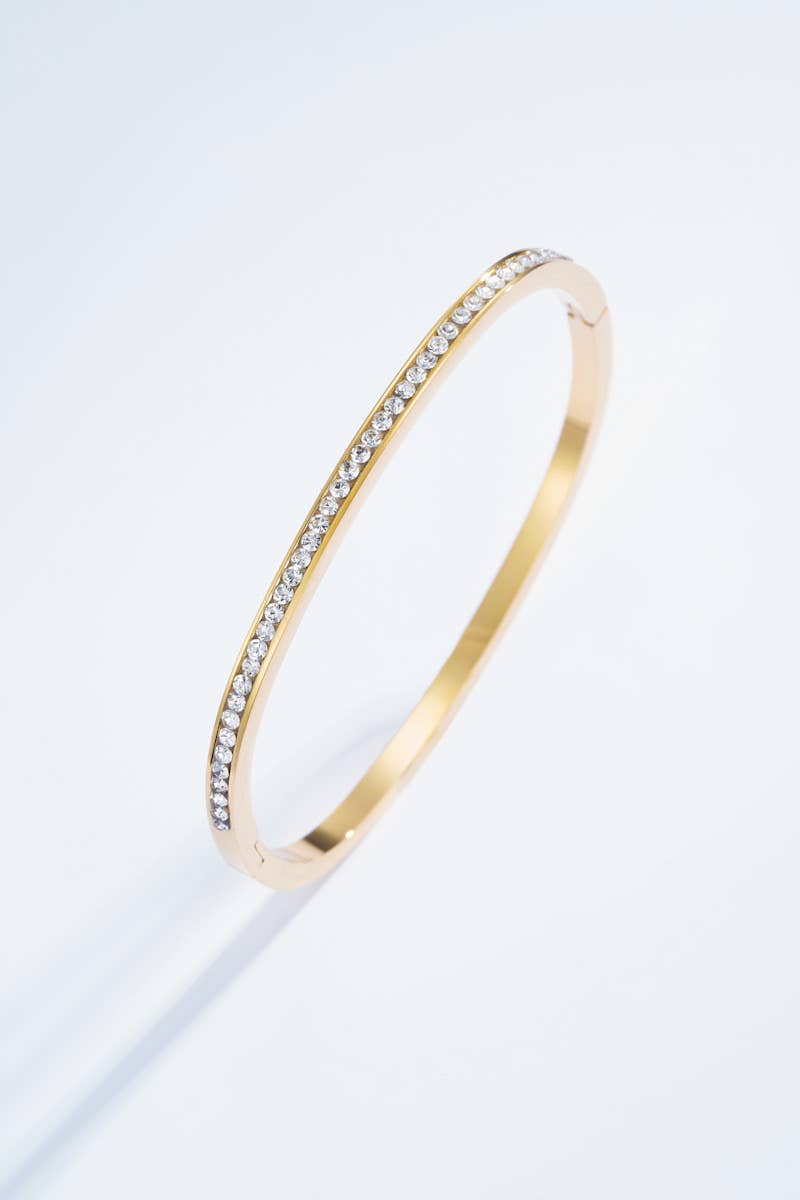 BYREN | ÉLINE L'ATELIER – Großhandel Armreif – 324AQ29 Edelstahl-Armband mit Strasssteinen0