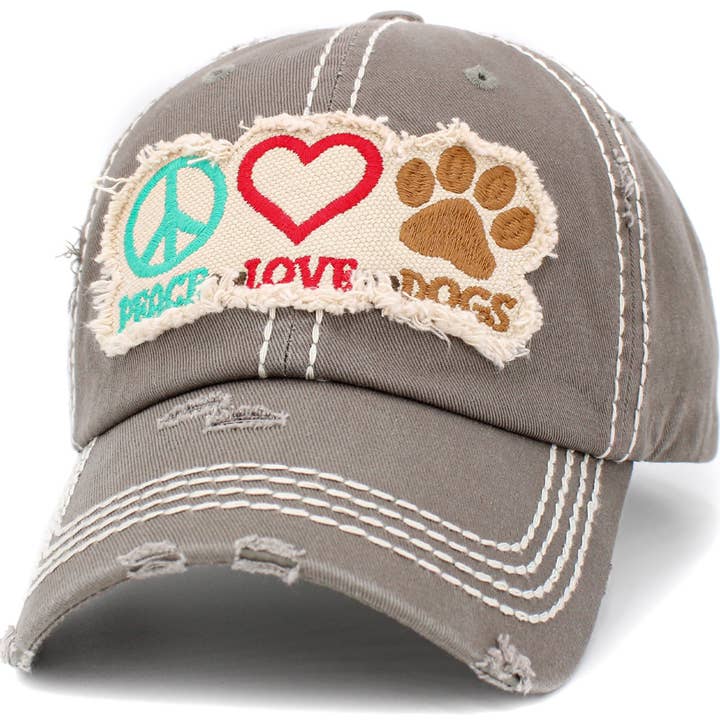KBETHOS - Wholesale Hat Accessory - Women's - Peace Love Dogs Vintage Ballcap8