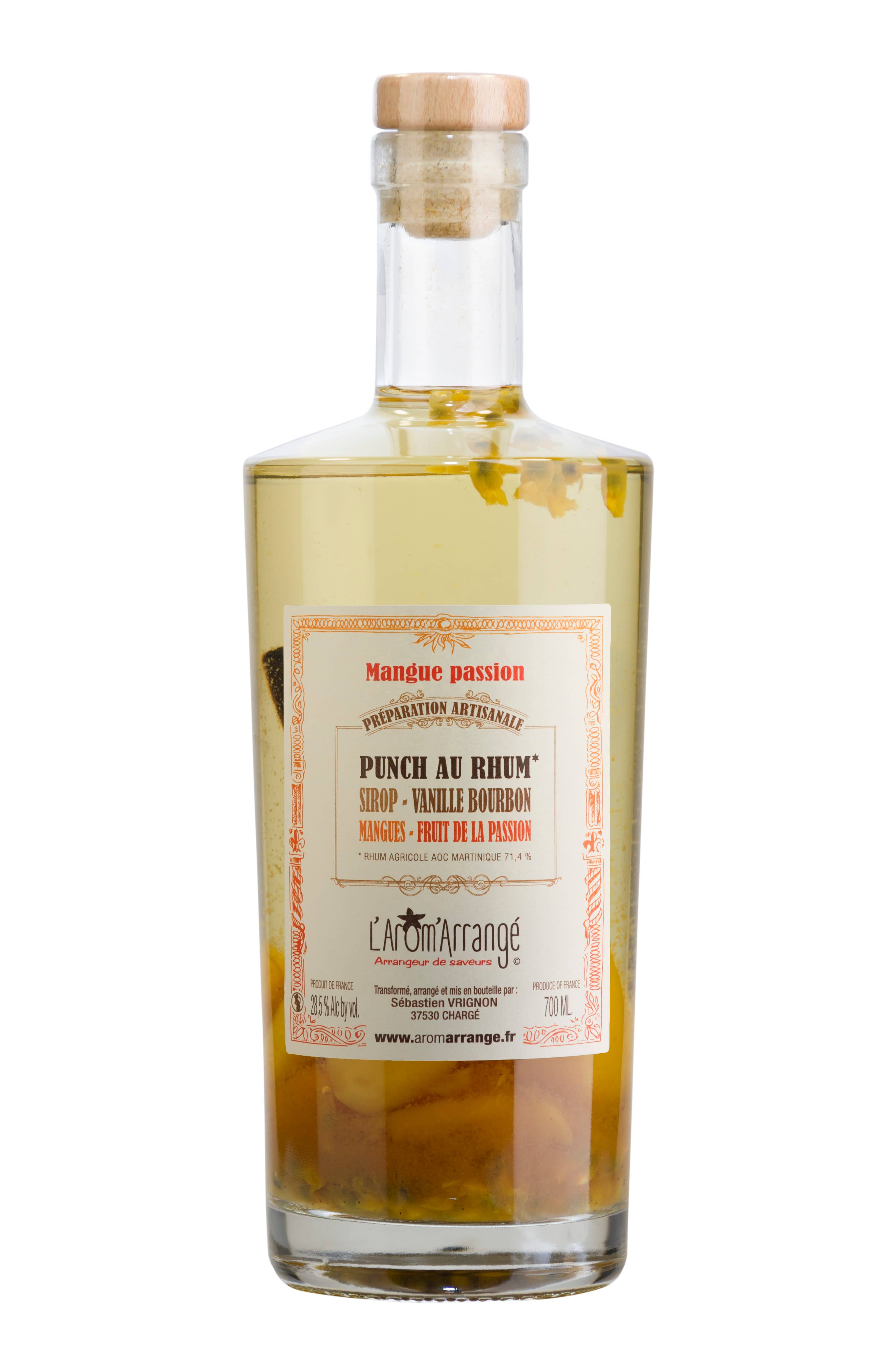 L'Arôm'Arrangé - Wholesale Pre-Mixed/Ready-Made Alcoholic Drinks - Passion Mango Arranged Rum - 70cl1