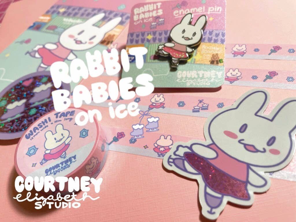 Courtney Elizabeth Studio - Wholesale Sticker - I Heart Skating - Glitter Vinyl Sticker For Figure Skaters8