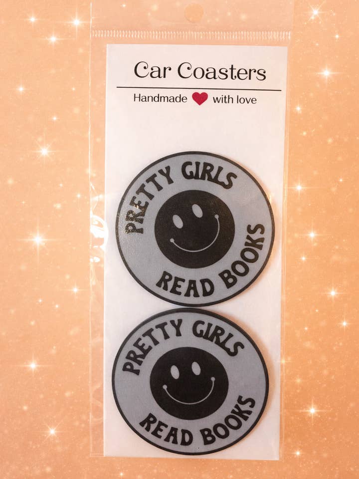 Dessous de Verre Voiture "Les Jolies Filles Lisent des Livres" pour la vente par DLC Creations