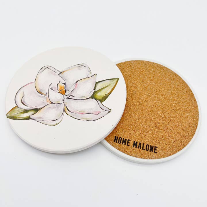 Home Malone - Wholesale Onderzetters - Magnolia Coaster - Absorbeerbare stenen achtbaan uit het Zuiden van Bloemen2