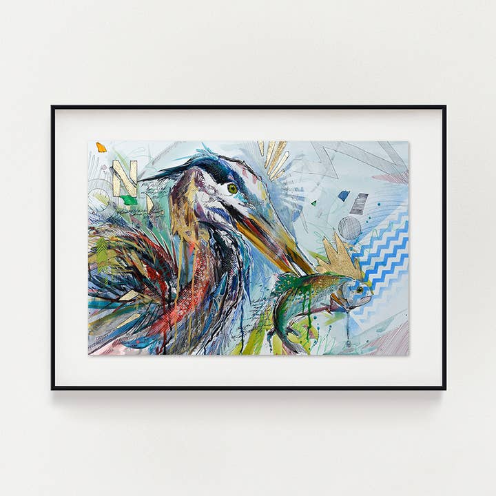 Heron Graffiti for wholesale by Joshua D. Smith Artist