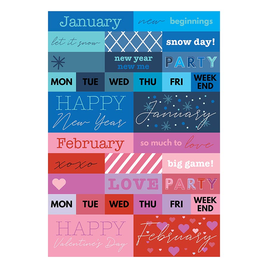 TF Publishing - Paper Goods - Wholesale Sticker - Seasonal Monthly Planner/Calendar Stickers1