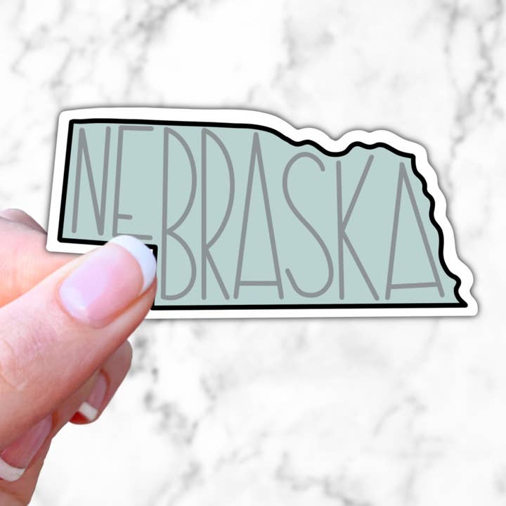 Nebraska State Sticker for engroshandel hos Simply Fangirl Designs