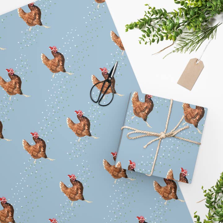 Weihnachtshähnchen aus Geschenkpapier für den Großhandel von Sazzlebybell