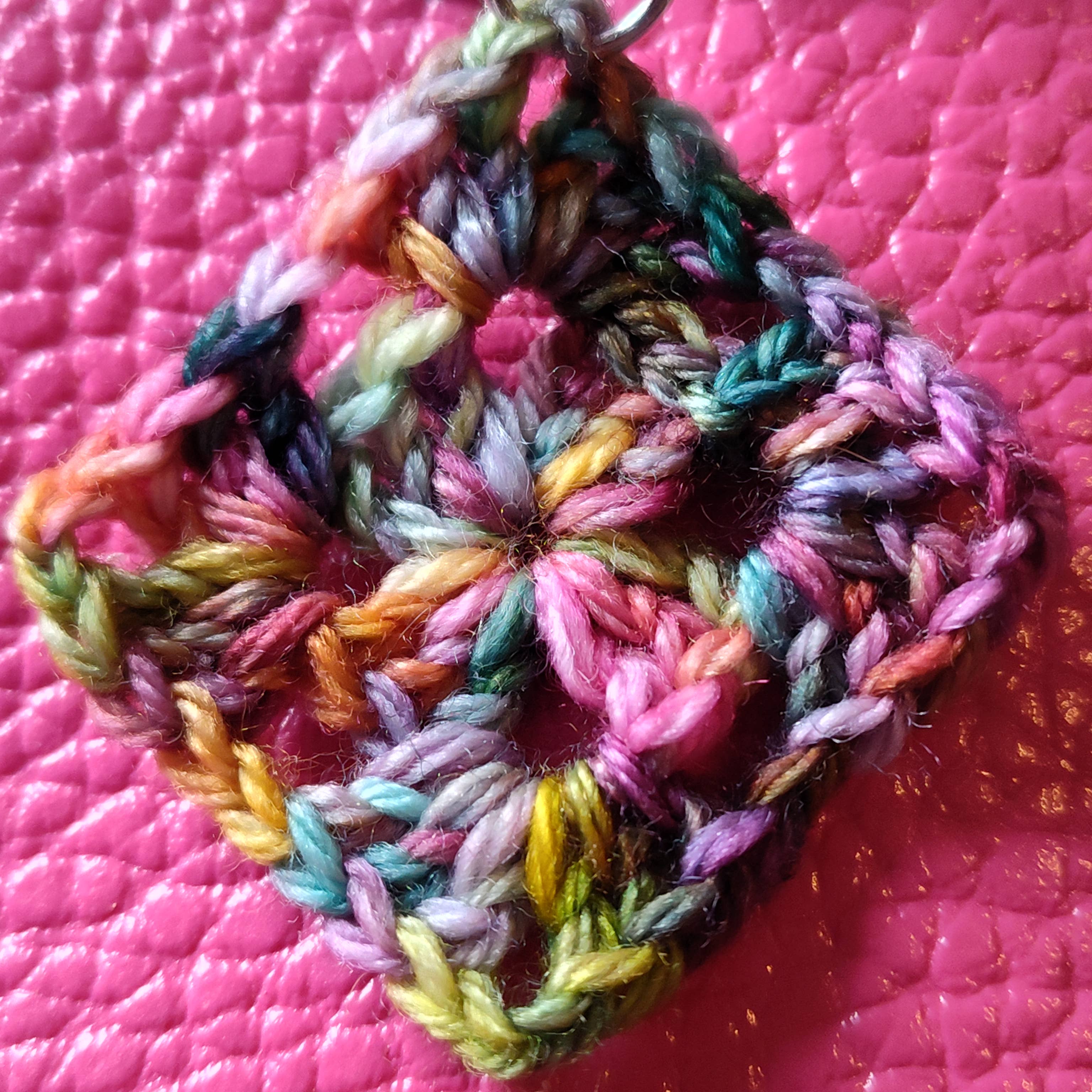 Clover Garden Crafts - Wholesale Dangle Earrings - Crochet Merino Wool Rainbow Boho Granny Square Drop Earrings1