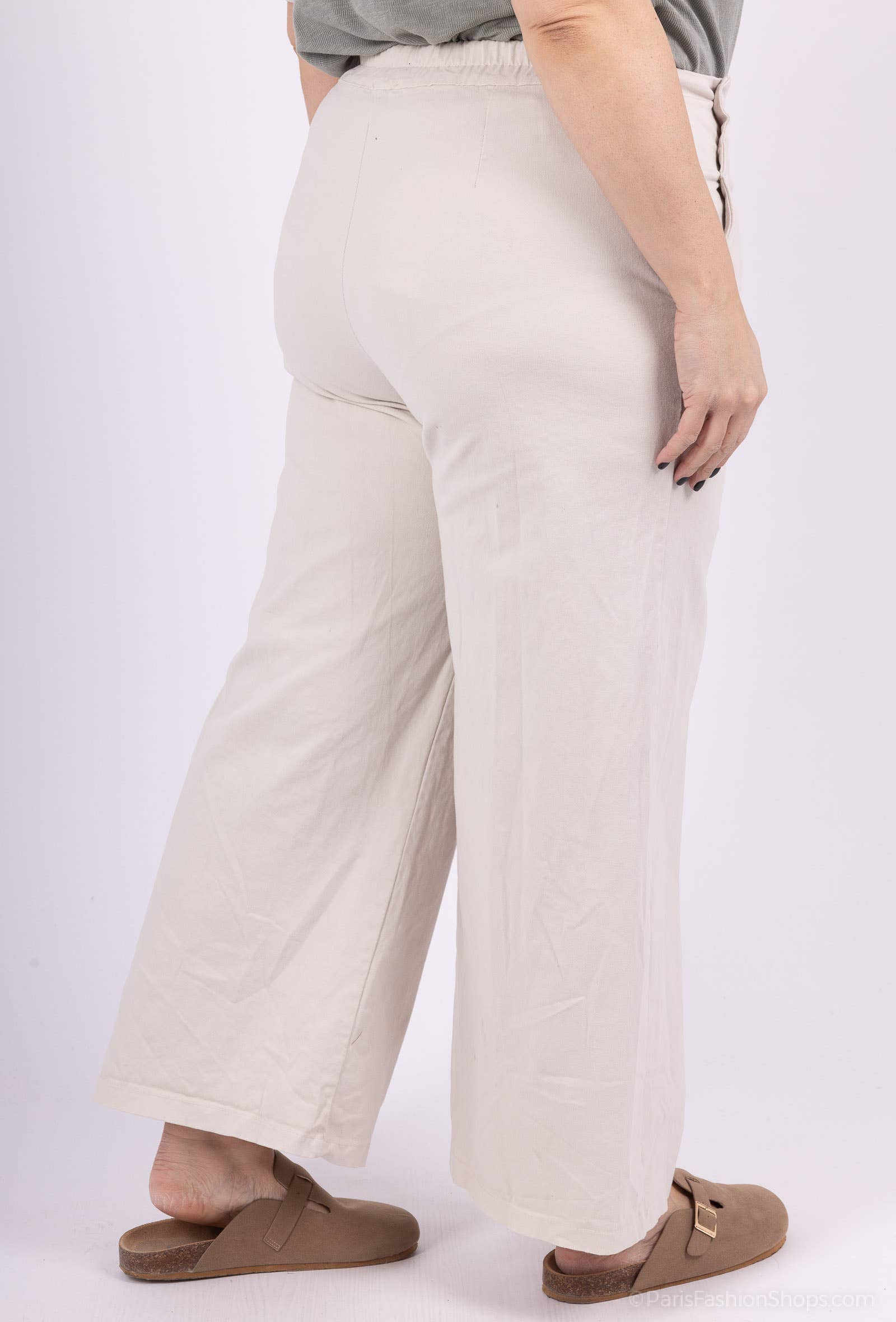 Pépouz' Paris - Wholesale Pants - Women's - PLUS SIZE Pants 97% cotton with buttons PPN2509GT3
