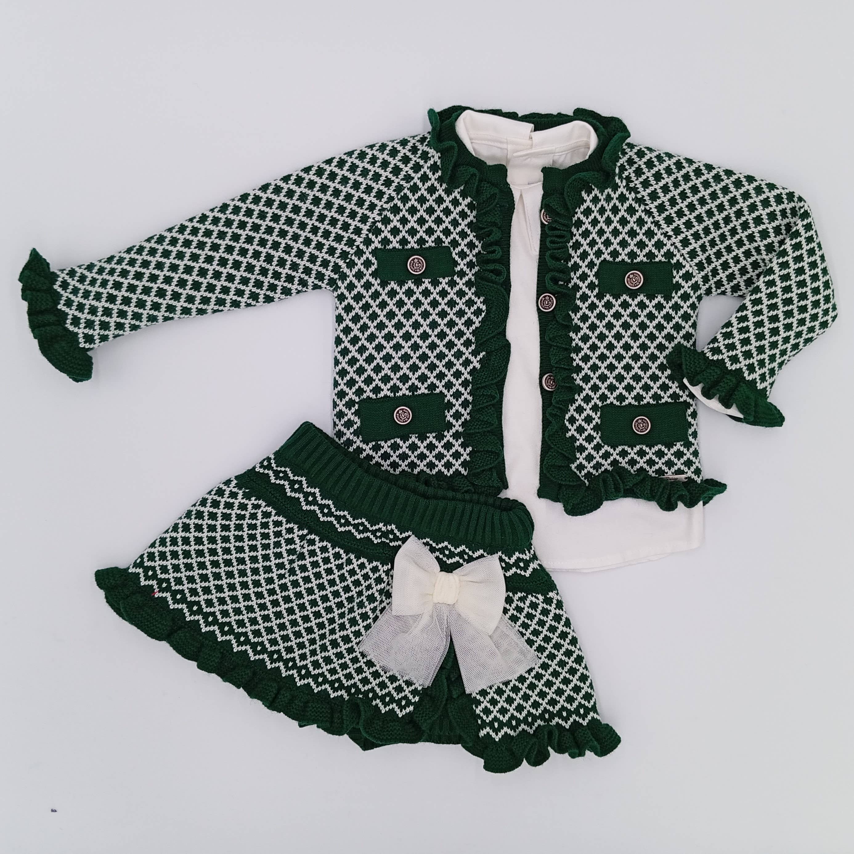 Rahigo Moda Infantil - Wholesale Suit Set - Kids - 252102 GIRL'S SET 3 PIECES, JACKET, SKIRT AND SHIRT1