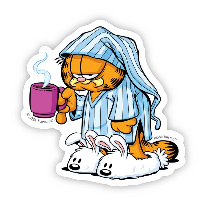 The Good Morning Garfield Sticker for wholesale by Blank Tag Co. Stickers - Waterproof Stickers