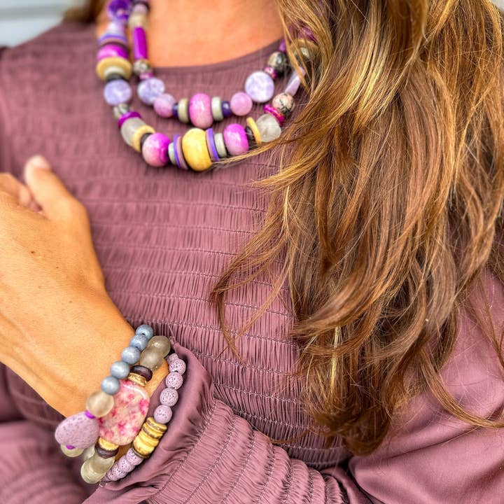 Wholesale Slim Choker Necklace Purple for your store Faire