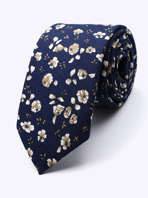 Liberty Blue Tie No. 13 Men in Cotton "Gaspard" for wholesale by Unipap's