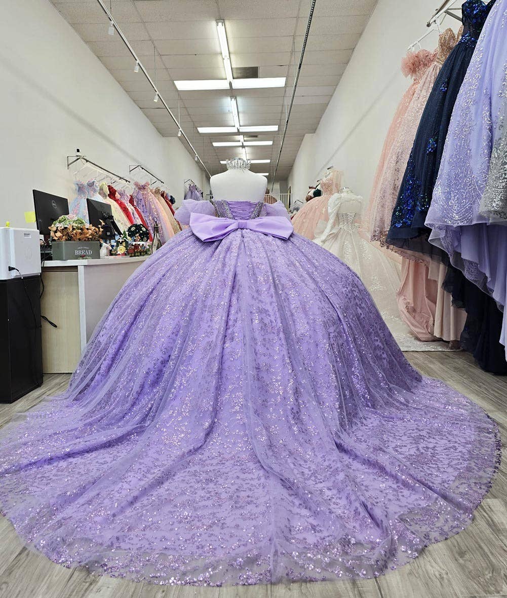 Petite Adele – Engroshandel Aftenkjole - Dame – Højkvalitets tylkjole med glasperler til quinceañera6