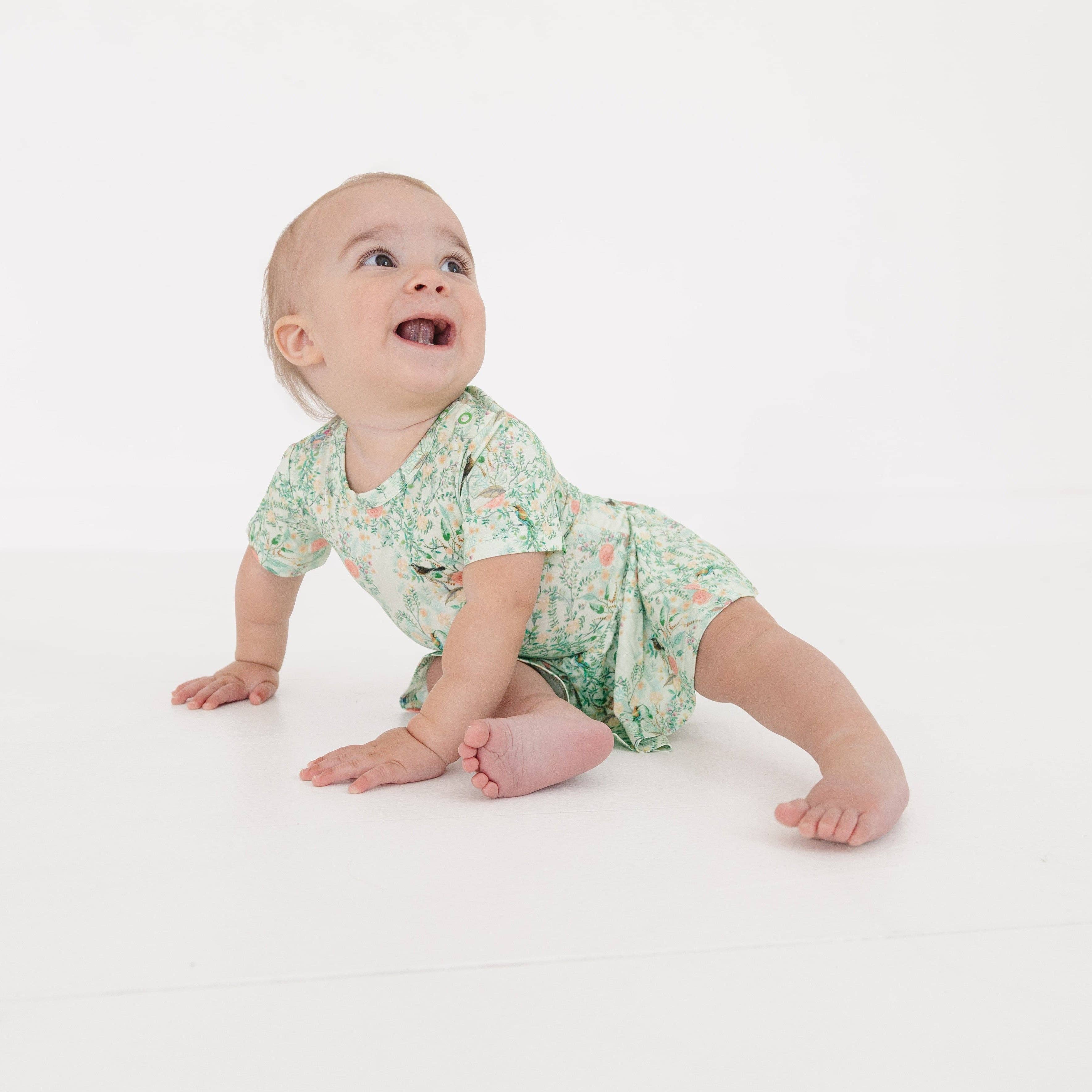 Motette - Wholesale Jurk - Baby - Salie Bloesem Bamboe Werveljurk met Rompertje3