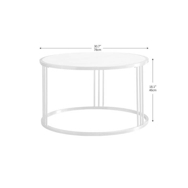 BlakOutlet – wholesale Coffee table – Slate Round Coffee Table With Golden Stainless Steel Frame8