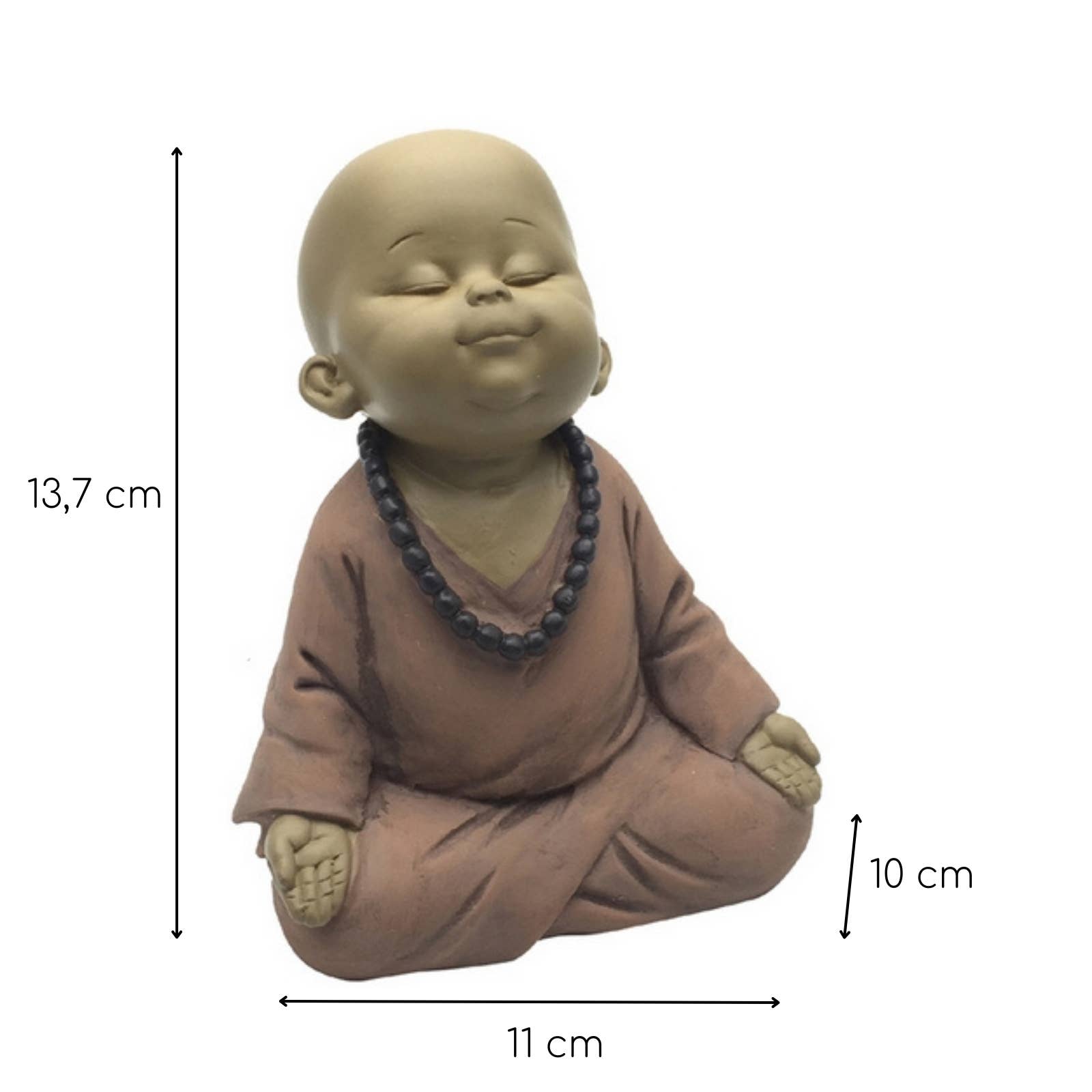 Zen'Arôme - Wholesale Ornament - Bronze Baby Buddha Figurine Meditation Zen Gift Idea3