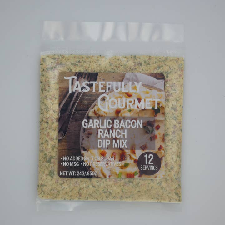 Garlic Bacon Ranch Dip Mix for wholesale by Tastefully Gourmet