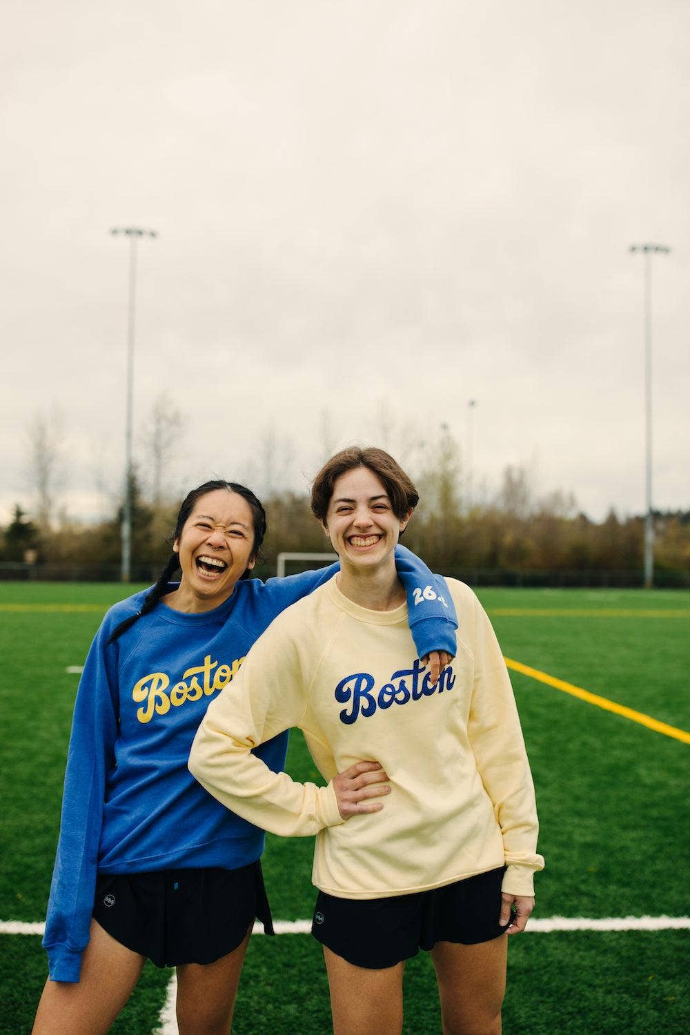 Heather Royal Blue Boston Sweatshirt for wholesale on Faire1