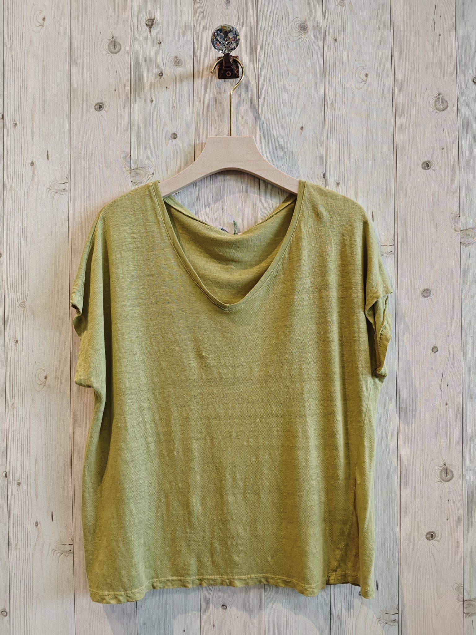 Linen & More - Wholesale T-Shirt - Women's - REF 2295 BASIC LINEN T-SHIRT 100%2