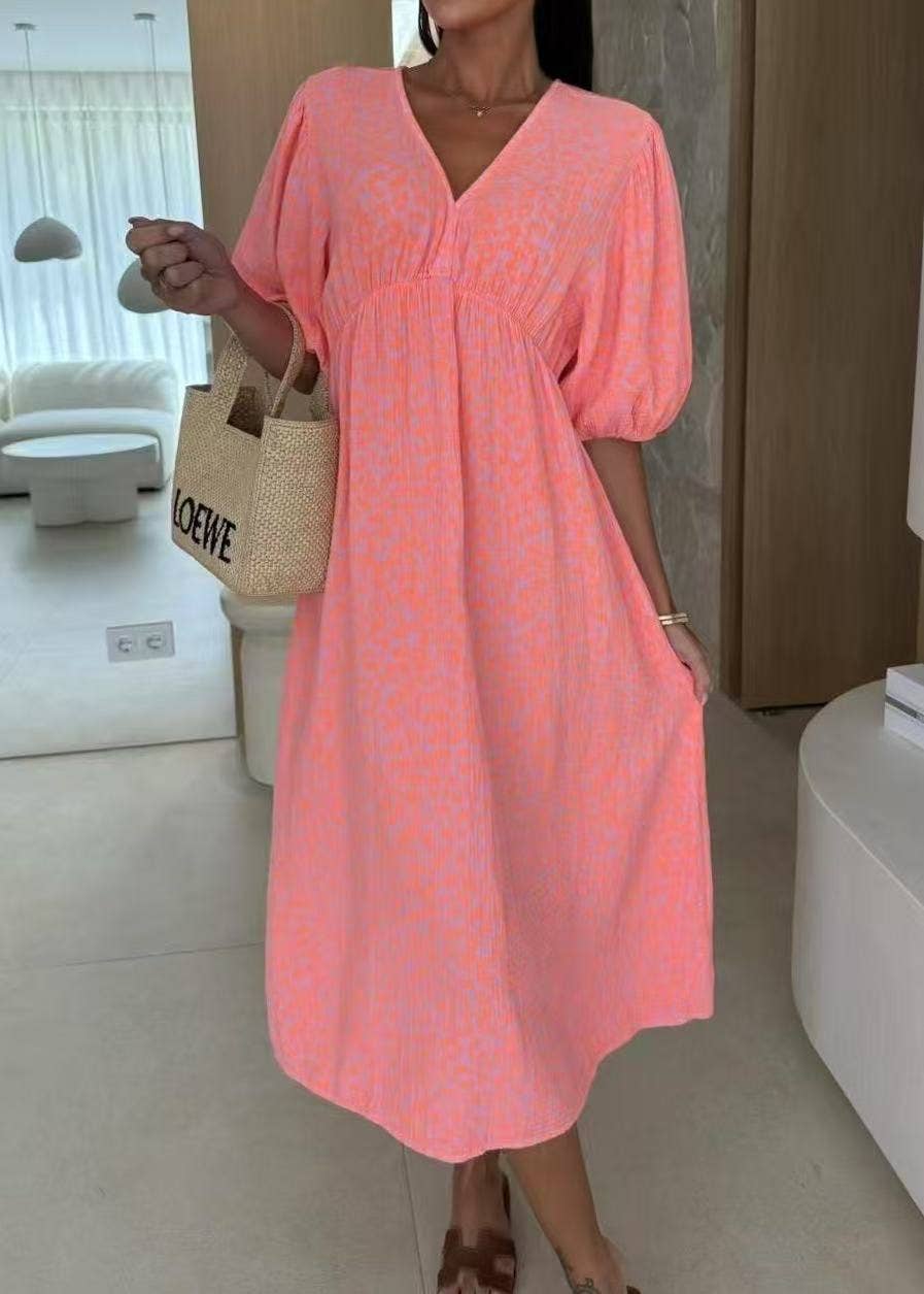 ESTEE BROWN - Wholesale Dress - Women's - Long cotton gauze dress - 77363