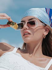 Aragüaney Azul Scarf for wholesale by Alesia Designs