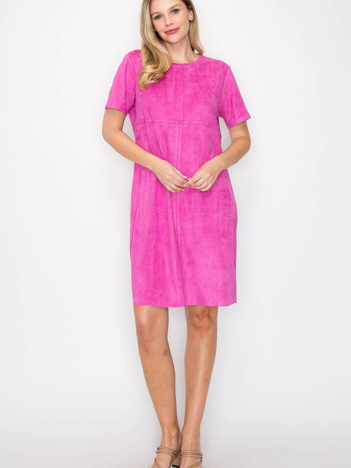 Joh Apparel - Wholesale Dress - Women's - Audrey Stretch Round-Neck Dress with NO Pockets
