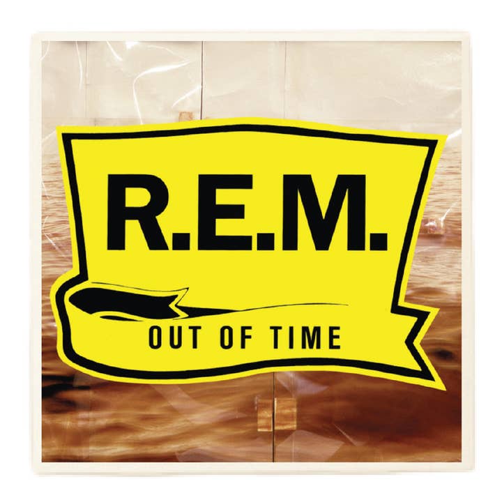 R.E.M. Out of Time Album Coaster for wholesale by Lucky Mfg. Co.