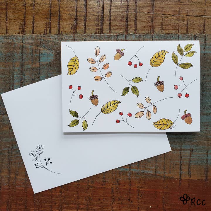 Fall Leaves Card for wholesale by Red Cottage Creative