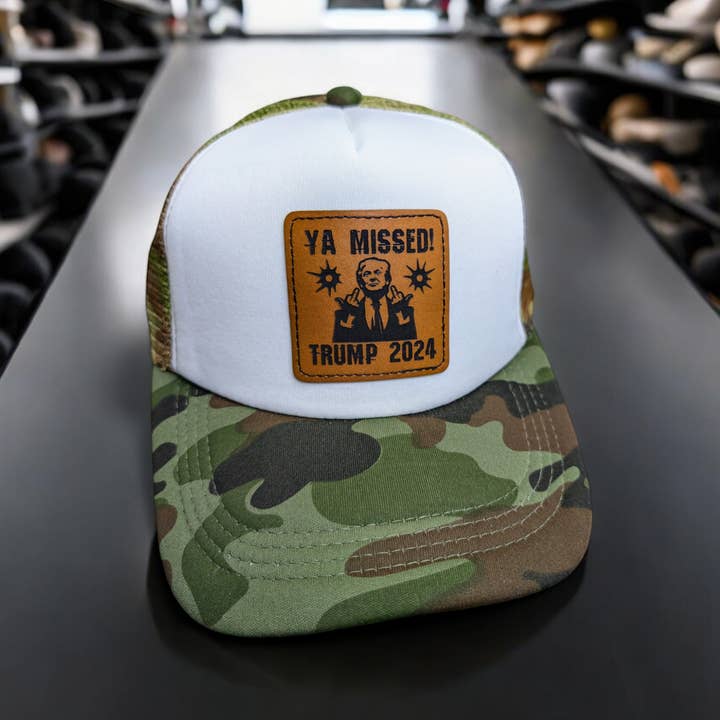 Trump - Ya Missed Leather Patch Trucker Hat (Polyester Foam) for wholesale by 2A Solutions