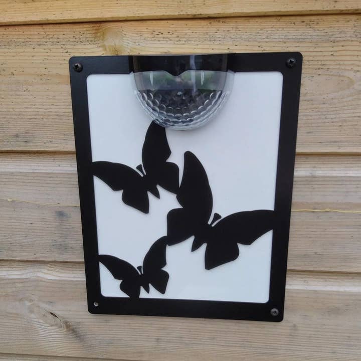 Florys Online – wholesale Outdoor ornament/decor – Butterfly Solar Light Wall Plaque6