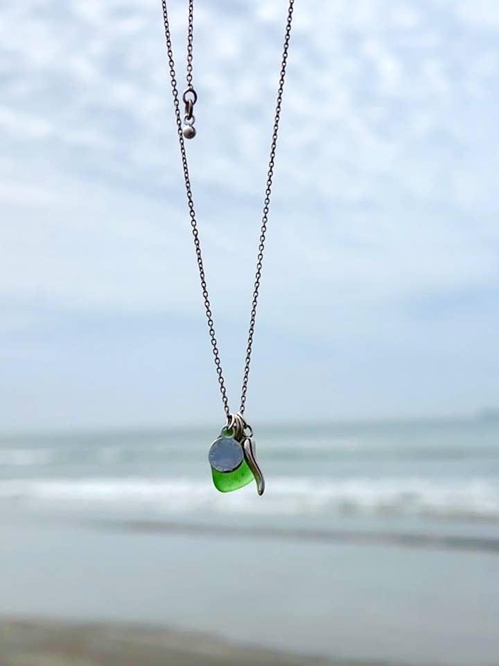 Collar de Vidrio de Mar de Olas y Fortuna para venta al por mayor de bella•fortuna