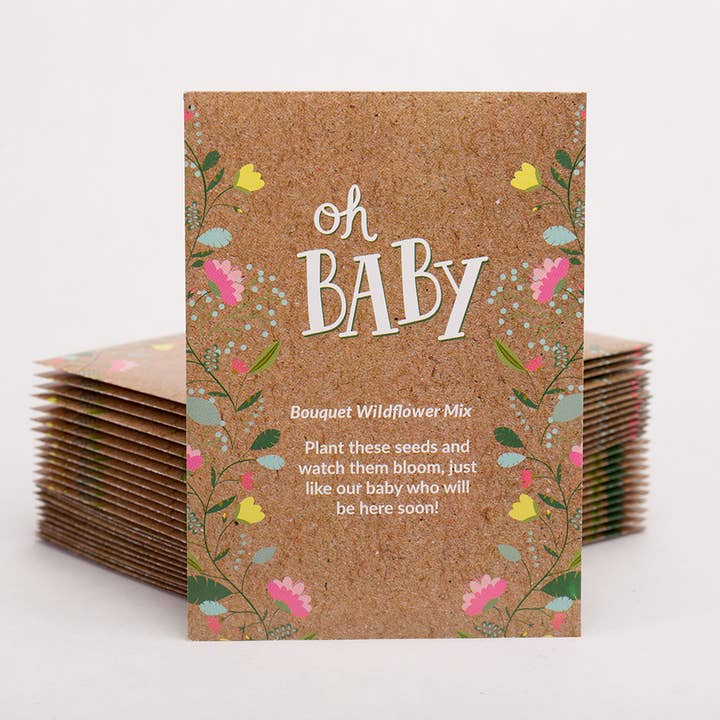 Bentley Seed Co. - Wholesale Plant Seeds - Oh Baby Baby Shower Brown - Bouquet Wildflower Seed Packets