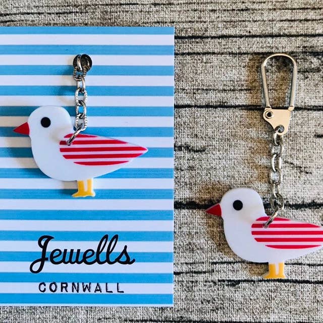 Jewells – wholesale Keychain – Women's – Resin Seagull Keyring Key Chain 23 colours designs Cornwall