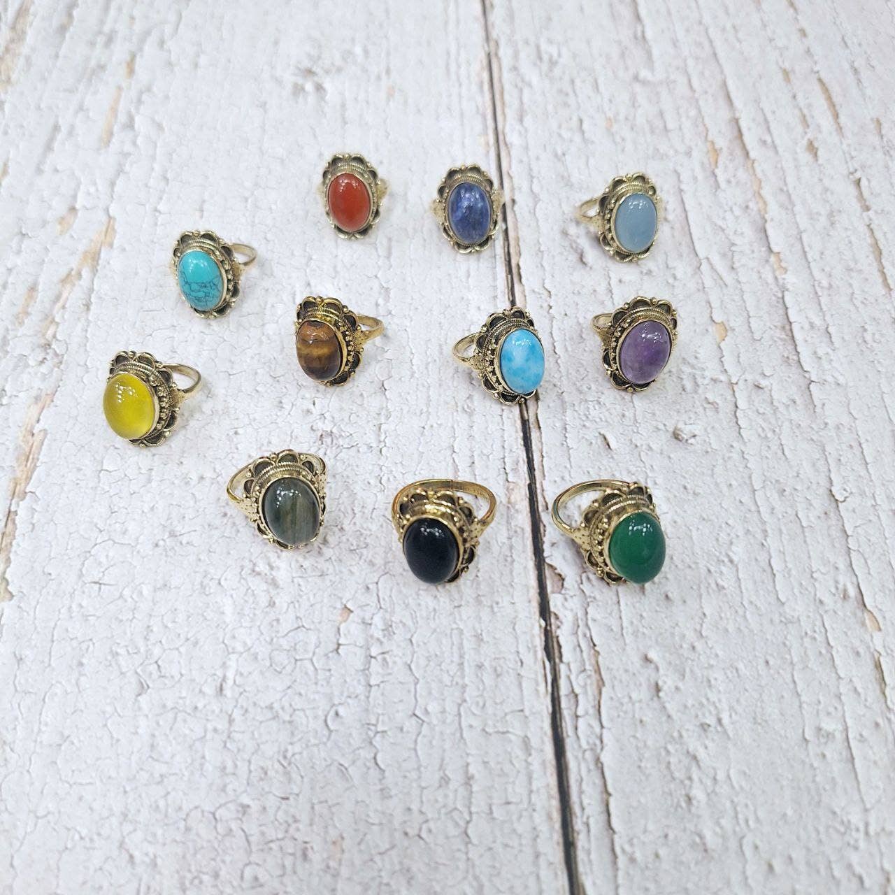 Hecho a mano - Wholesale Single Stone/Solitaire Ring - Colored stone ring2